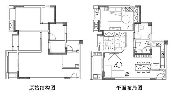 成都大晶裝飾86㎡小套三婚房裝修：生活不復雜 兩個人 一個家 簡簡單單